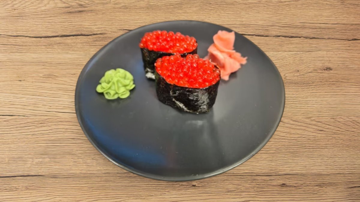 Lazackaviár nigiri