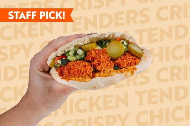 NEW! Crispy Chicken Tenders Pita (Halal)