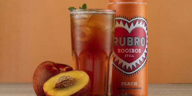 Rubro Peach Iced Tea Can