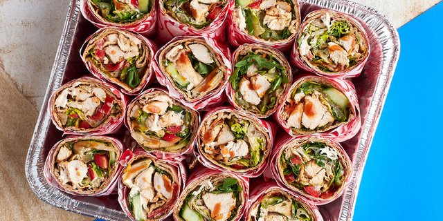 Sweet and Spicy Chicken Wrap Platter