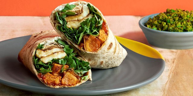 Sweet Potato and Halloumi Wrap