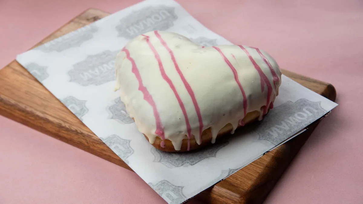 Heart Donut Chocolate and Strawberry