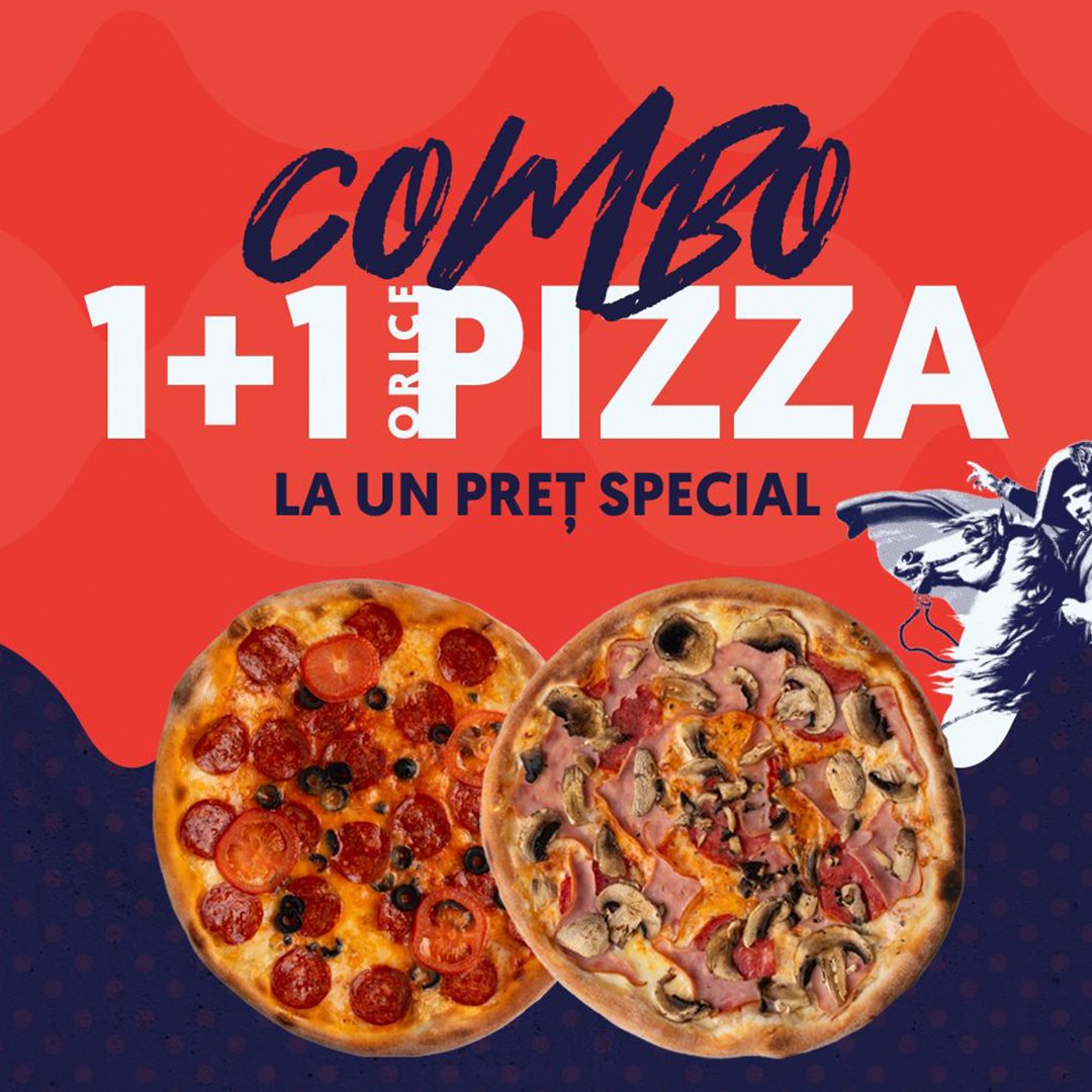 Oferta 1 + 1 Pizza Mica