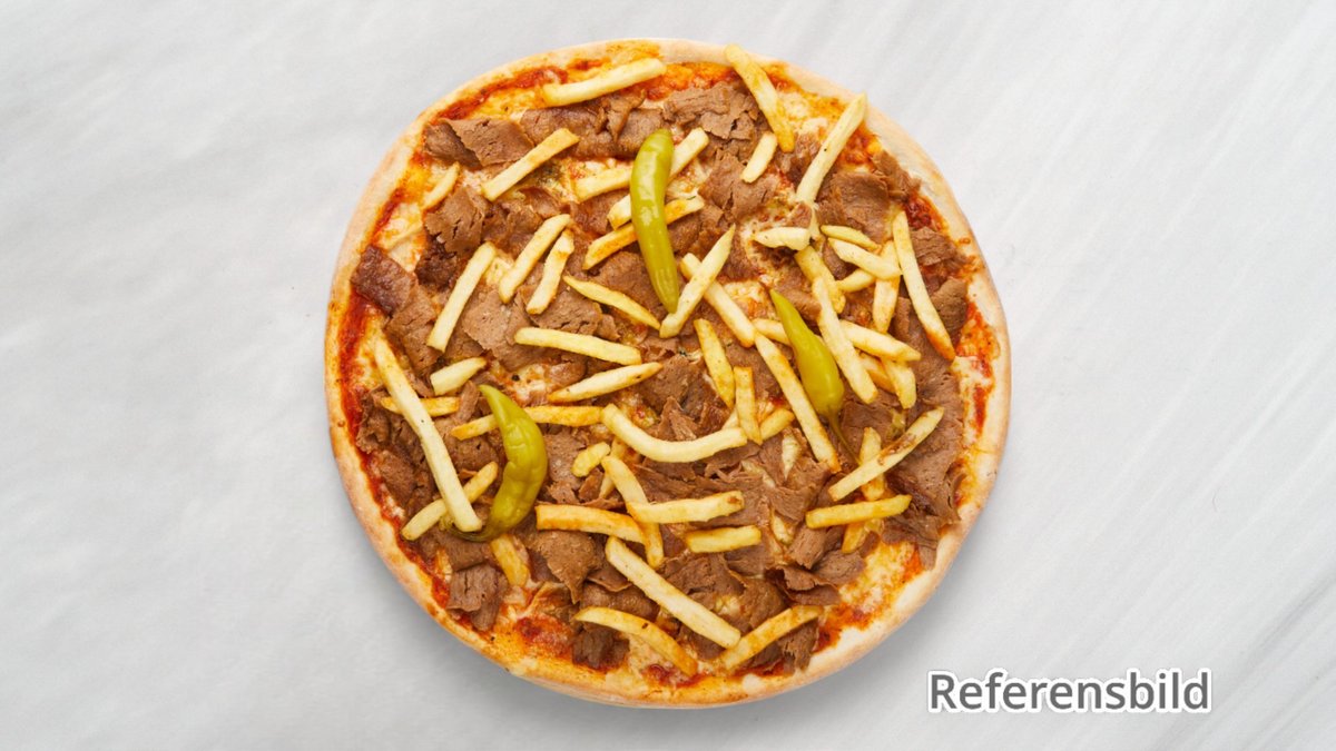 Kebabpizza Pommes