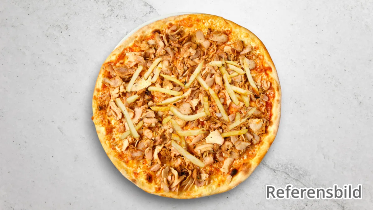 Kycklingpizza Pommes