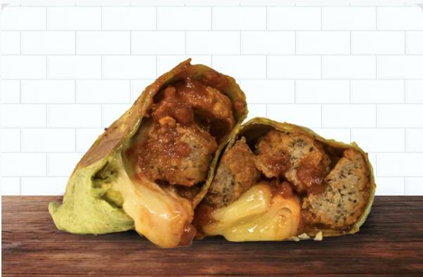 Meatball Parmigiana Grilled Wrap