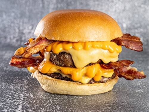 Double Cheese Burger Cheddar Bacon
