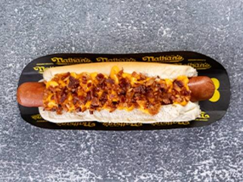 Hot Dog Nathan's Cheddar e Bacon