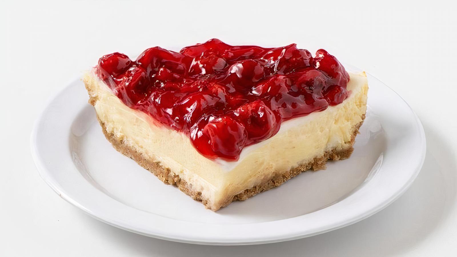 CHEESECAKE WITH CHERRY TOPPING PIE (SLICE)