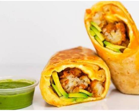 Avocado, Egg, and Cheddar Breakfast Burrito