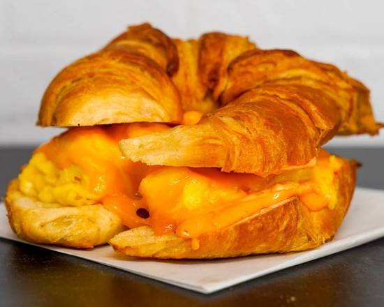 Croissant, Egg, and Cheddar