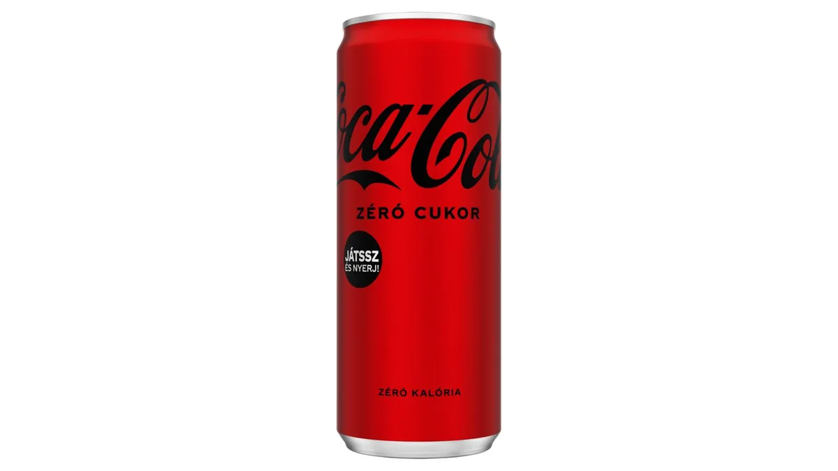 Coca-Cola zéró cukor colaízű energiamentes szénsavas üdítőital édesítőszerekkel 330 ml