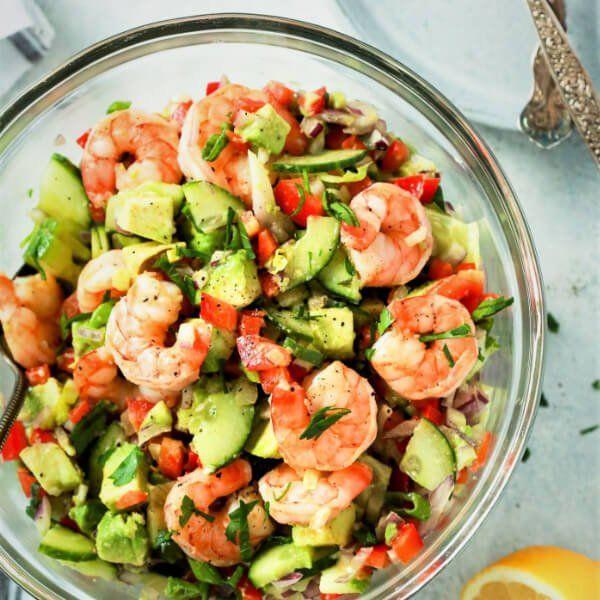 Ensalada con Camarones