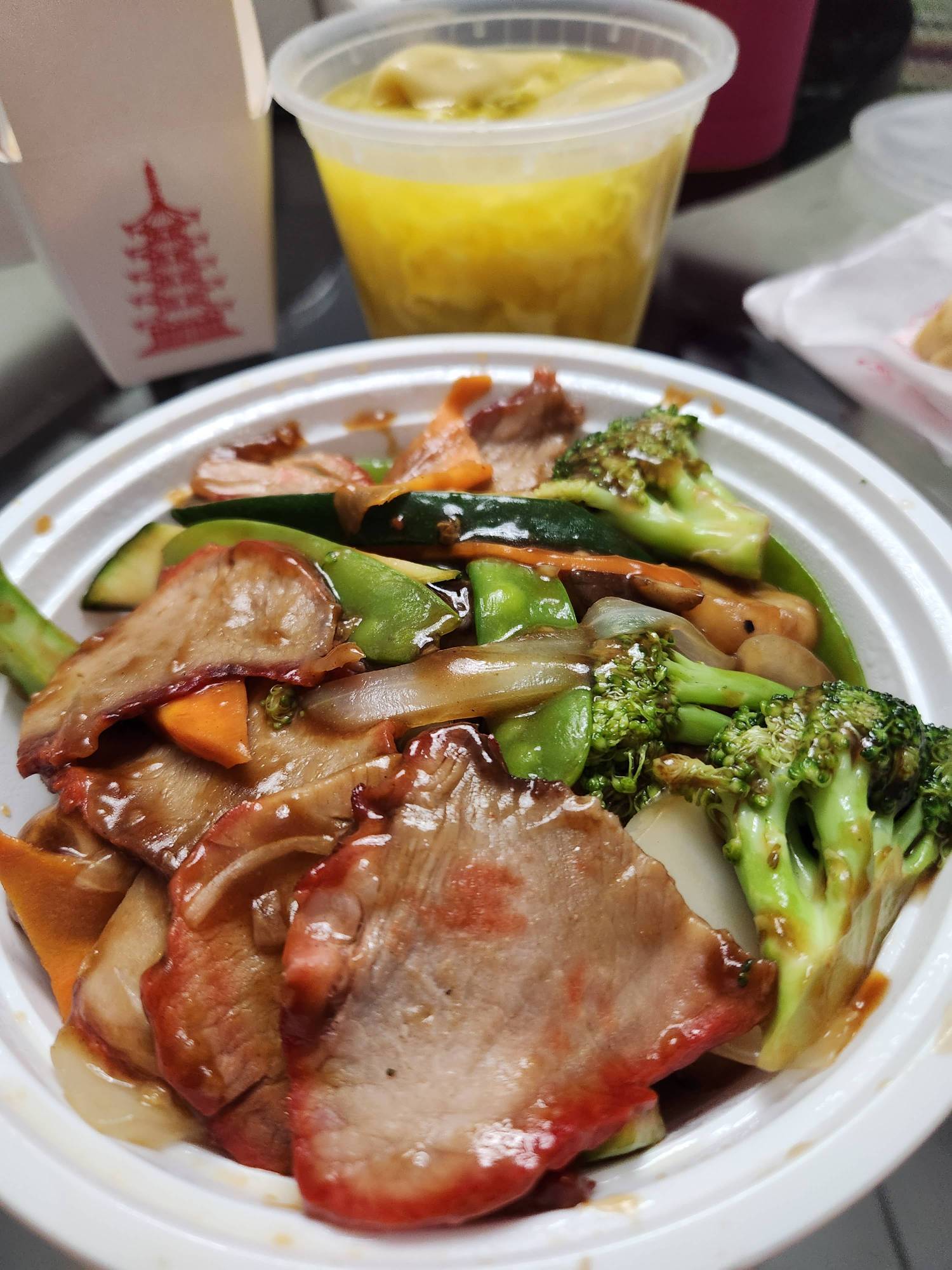 74. Roast Pork with Mixed Vegs