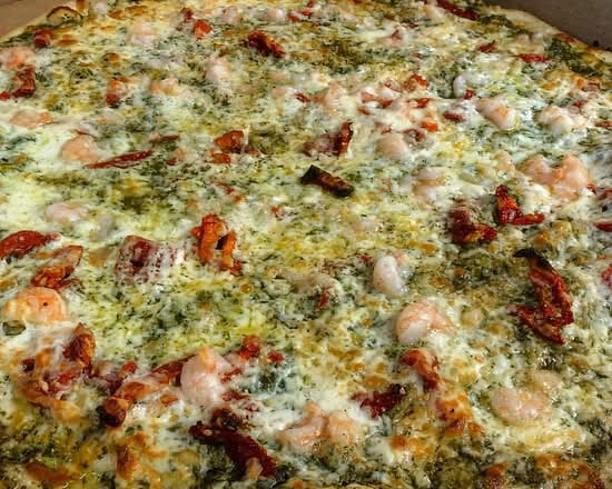 Pesto Shrimp Pizza