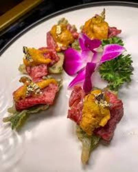 Japanese A5 Wagyu and Uni with Black Truffle