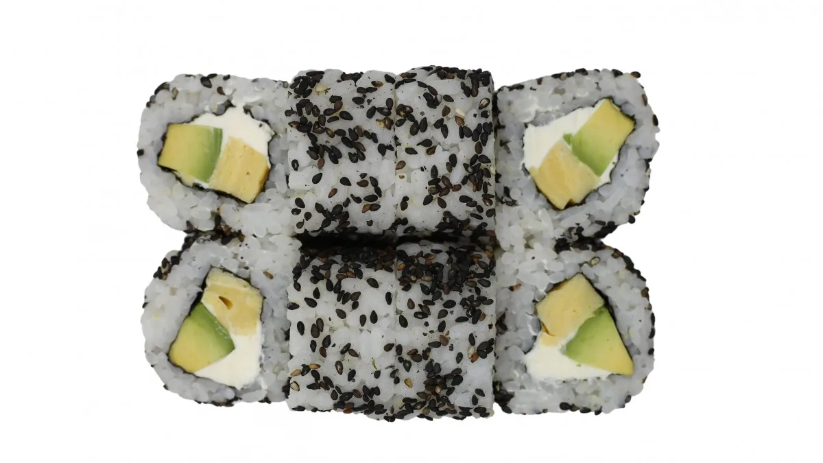 California veggie Black sezam roll