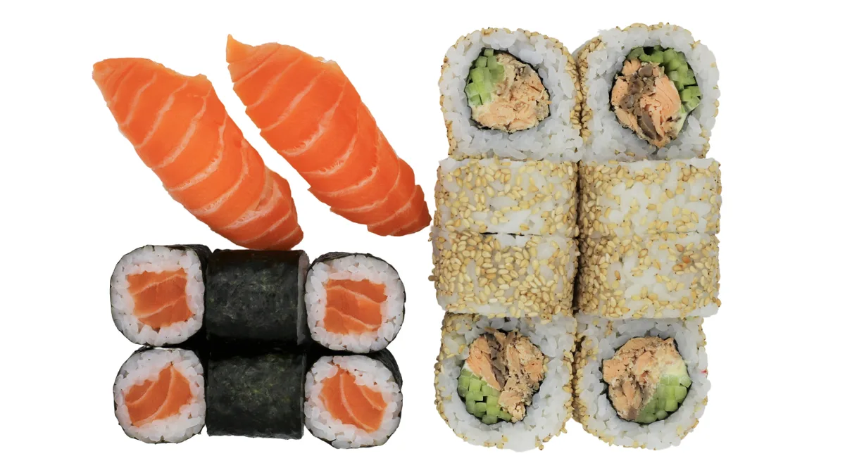 Sake sushi set