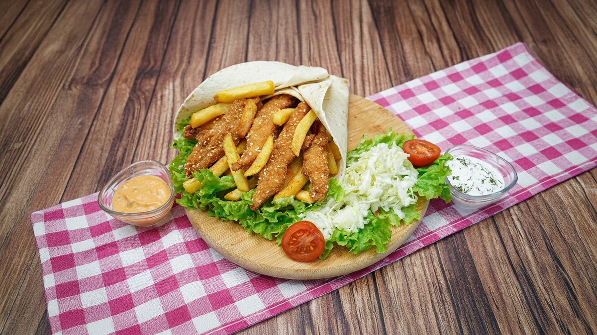 2x Crunchy chicken wrap