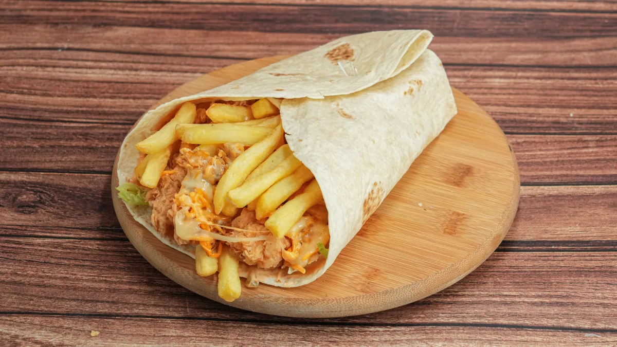 Crunchy cheese wrap