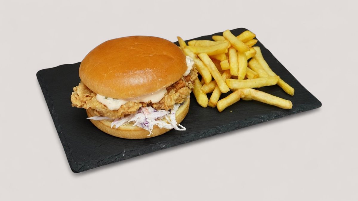 Crunchy chicken burger