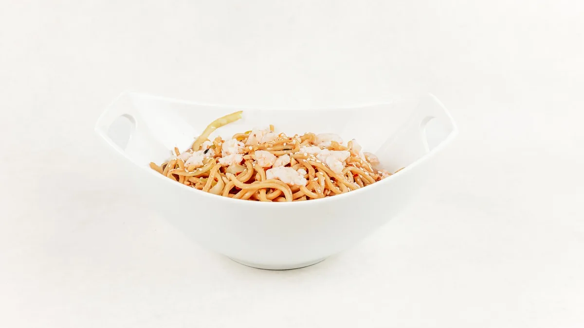 Wok noodles kozice