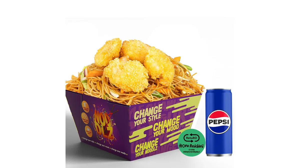 Meniu Noodles creveți pane