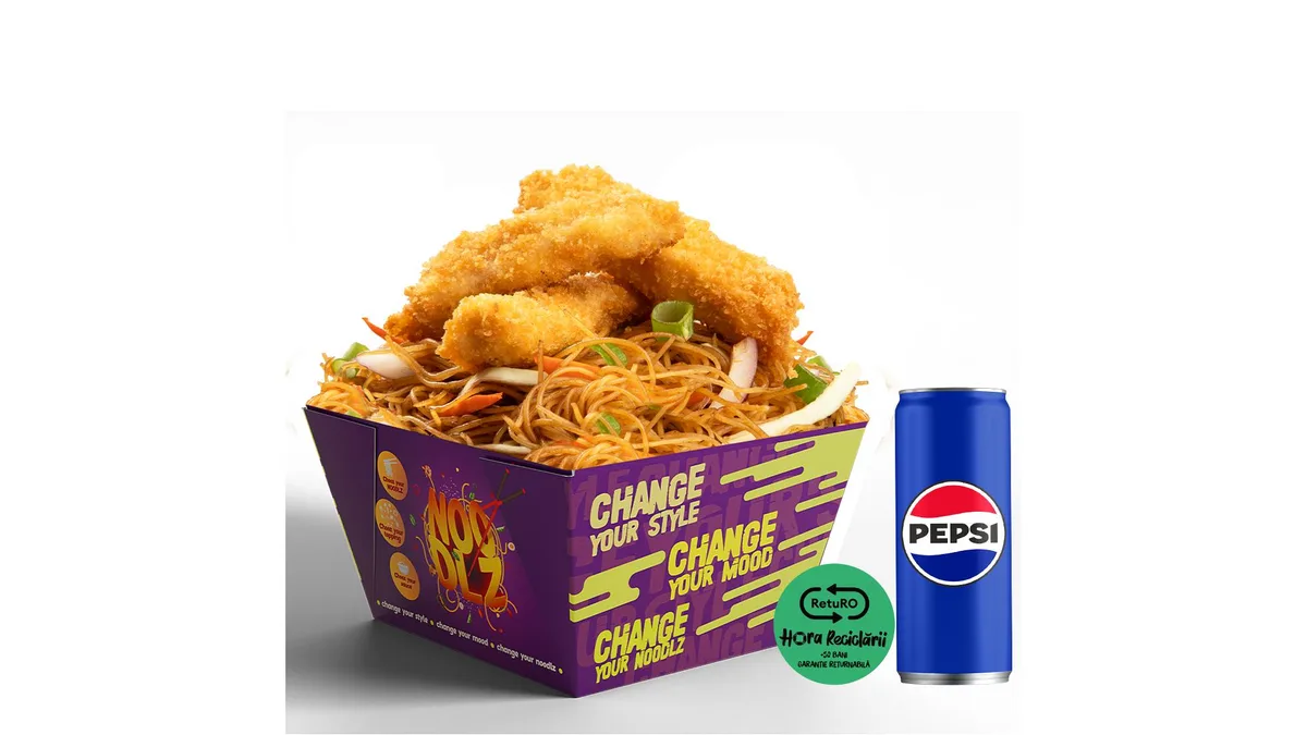 Meniu Noodles pui crocant
