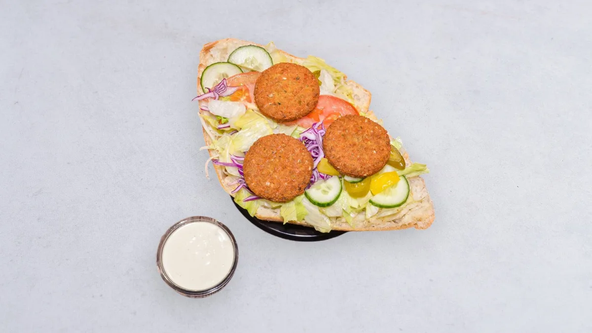 Kebab w bułce wegetariański