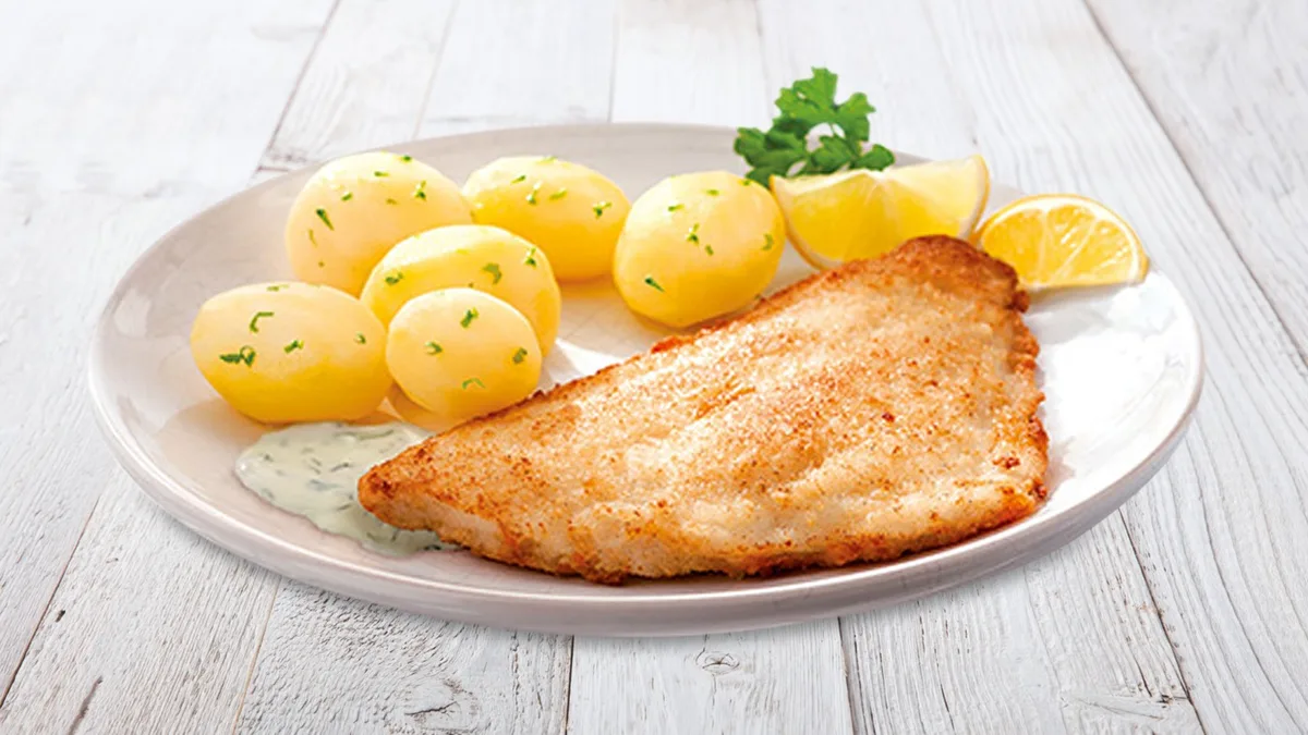 Grilled Pacific plaice fillet