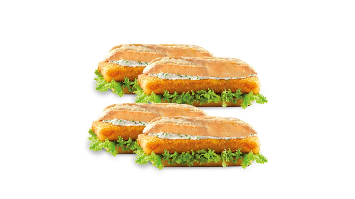 4x Fried fish baguette