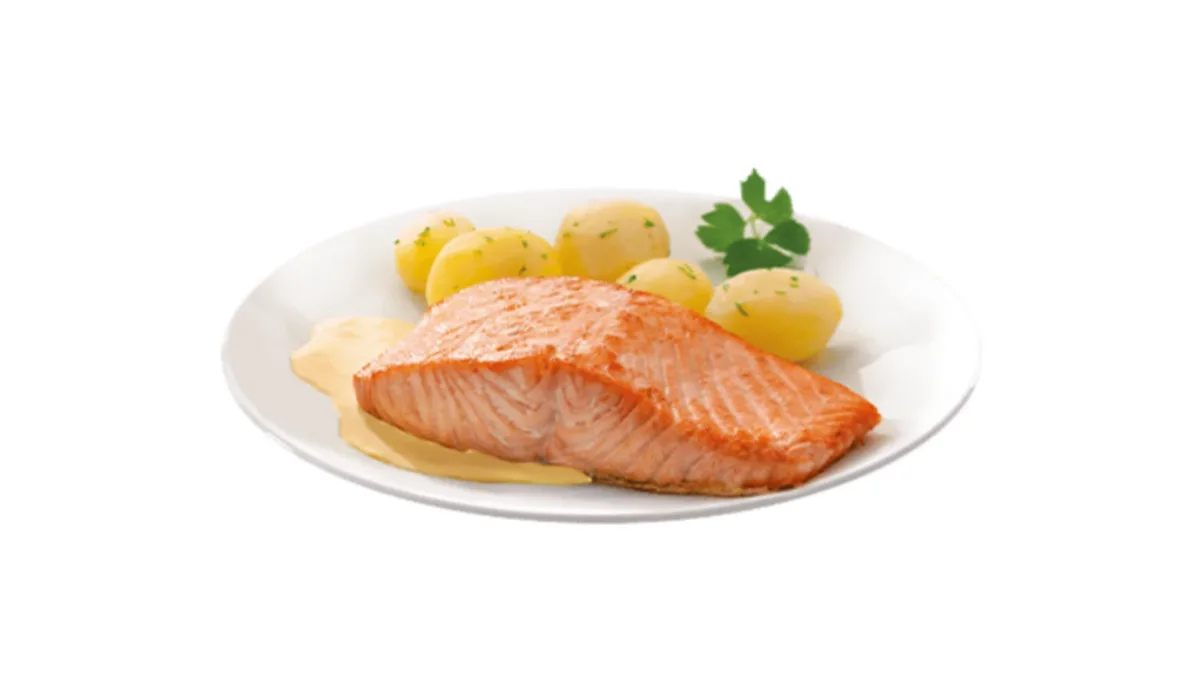 Norwegian Salmon Fillet Fried on the Skin