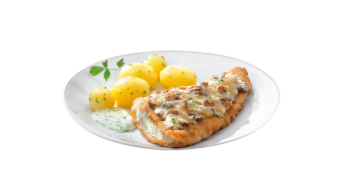Pollock Fillet with Mushrooms