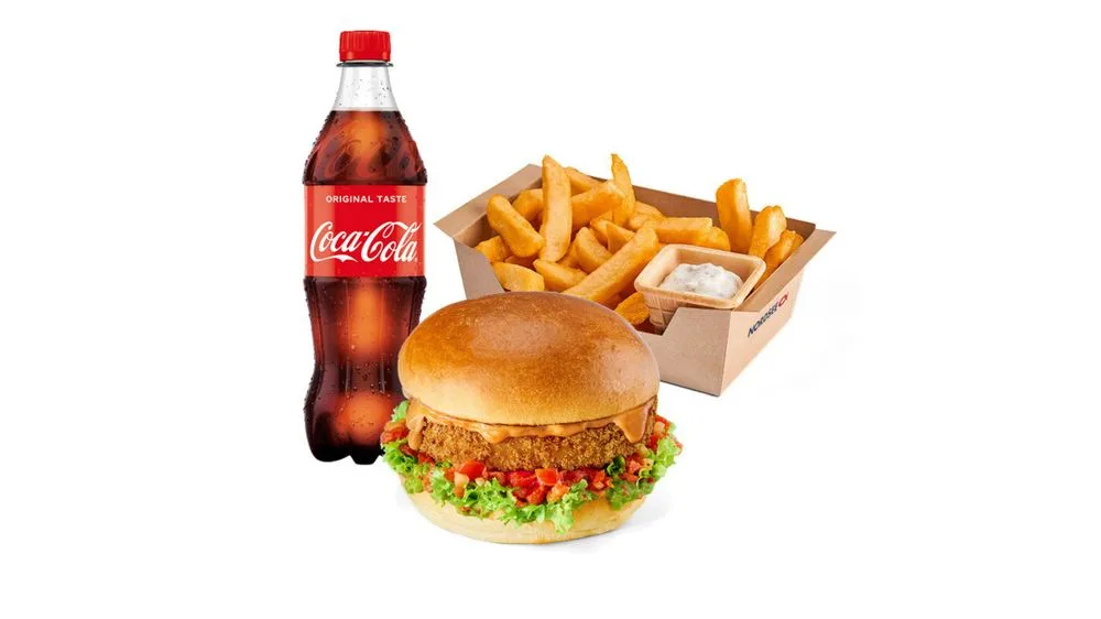 Lachs Burger Deluxe Menü