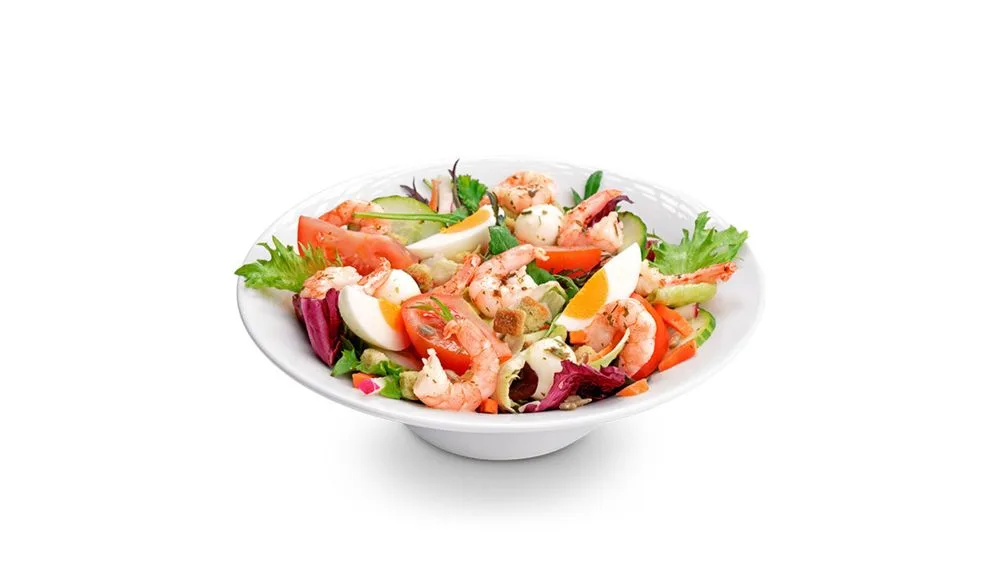 Salat-Bowl Garnelen