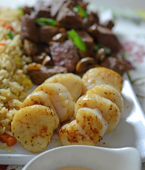 11. Hibachi Filet Mignon and Scallop