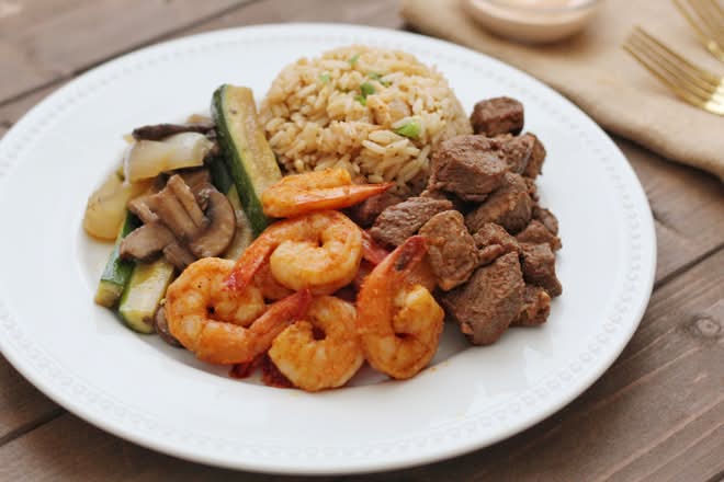 11. Hibachi Filet Mignon and Shrimp