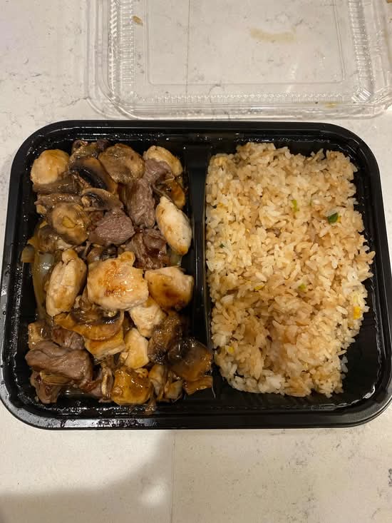 9. Hibachi New York Strip Steak and Chicken