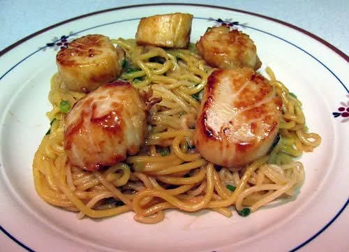 Sea Scallops Yaki Soba