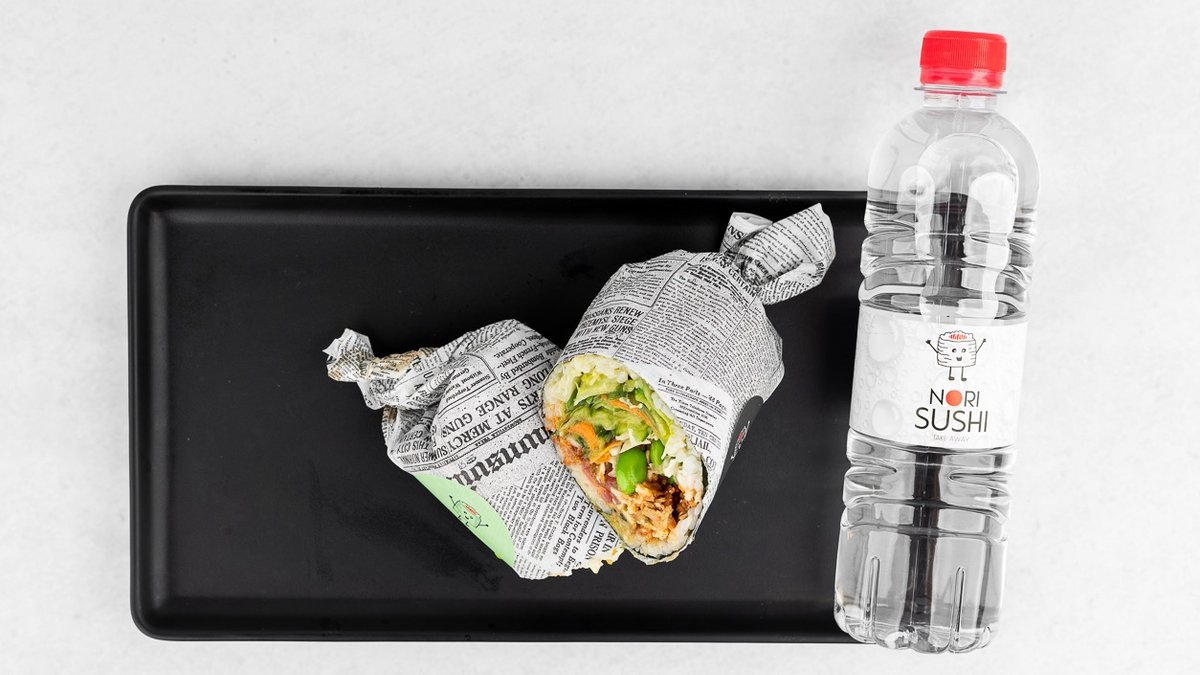 Vegan sushi burrito in voda 0.5 l