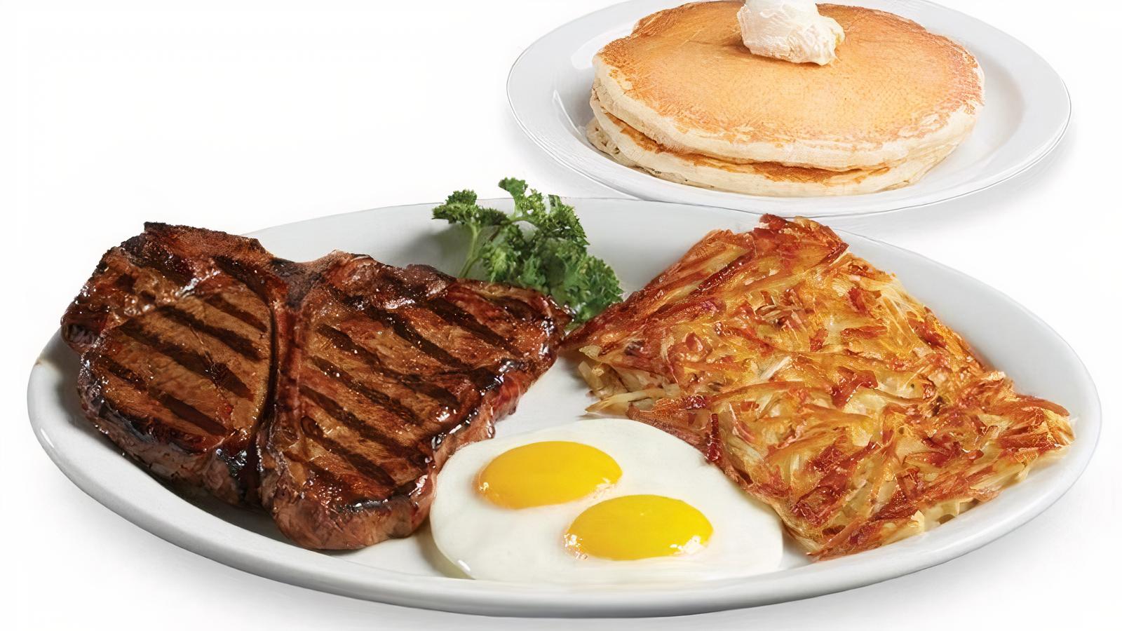 1 LB. PORTERHOUSE STEAK and EGGS