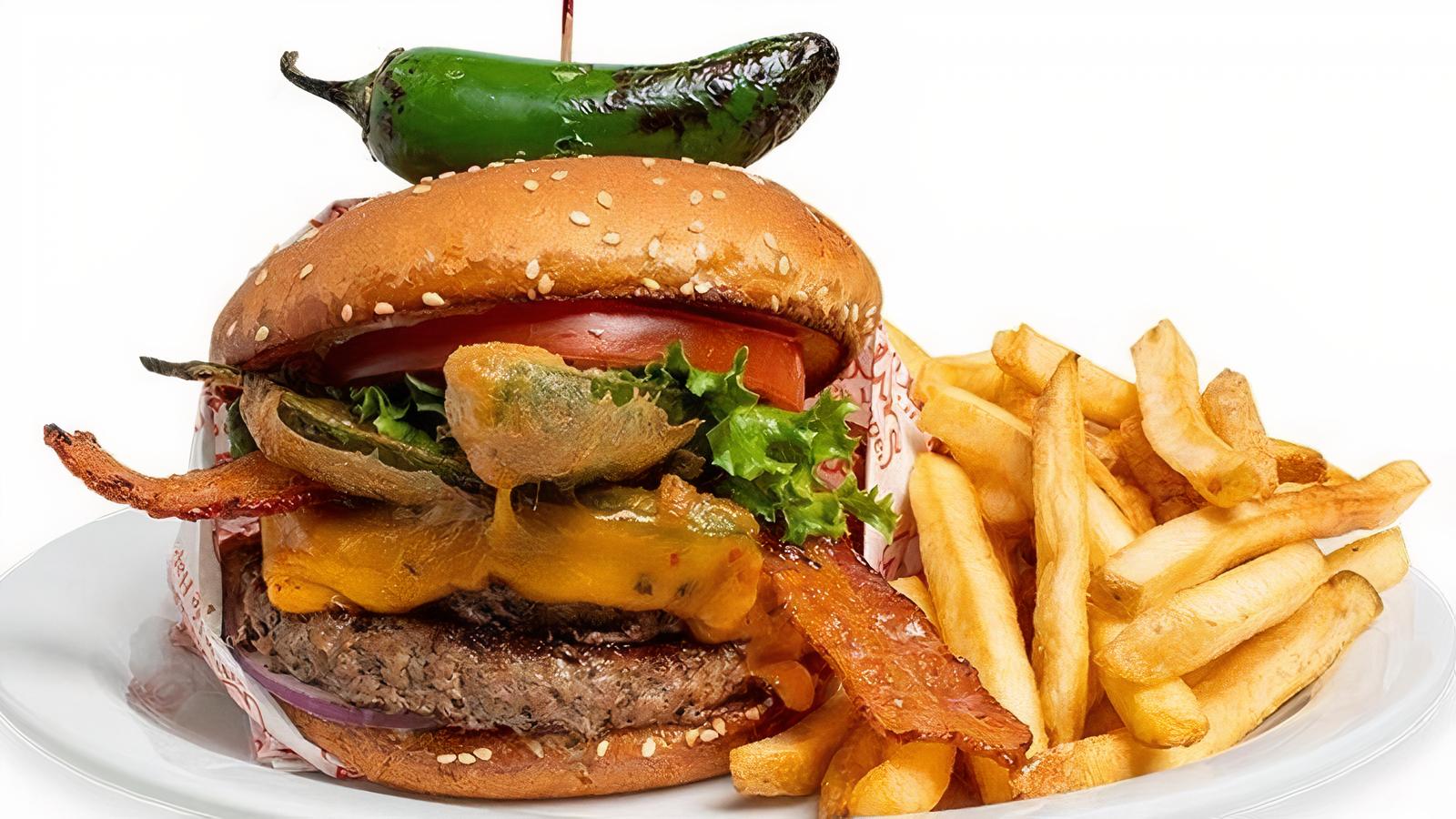 Habanero Jalapeño Bacon Cheeseburger