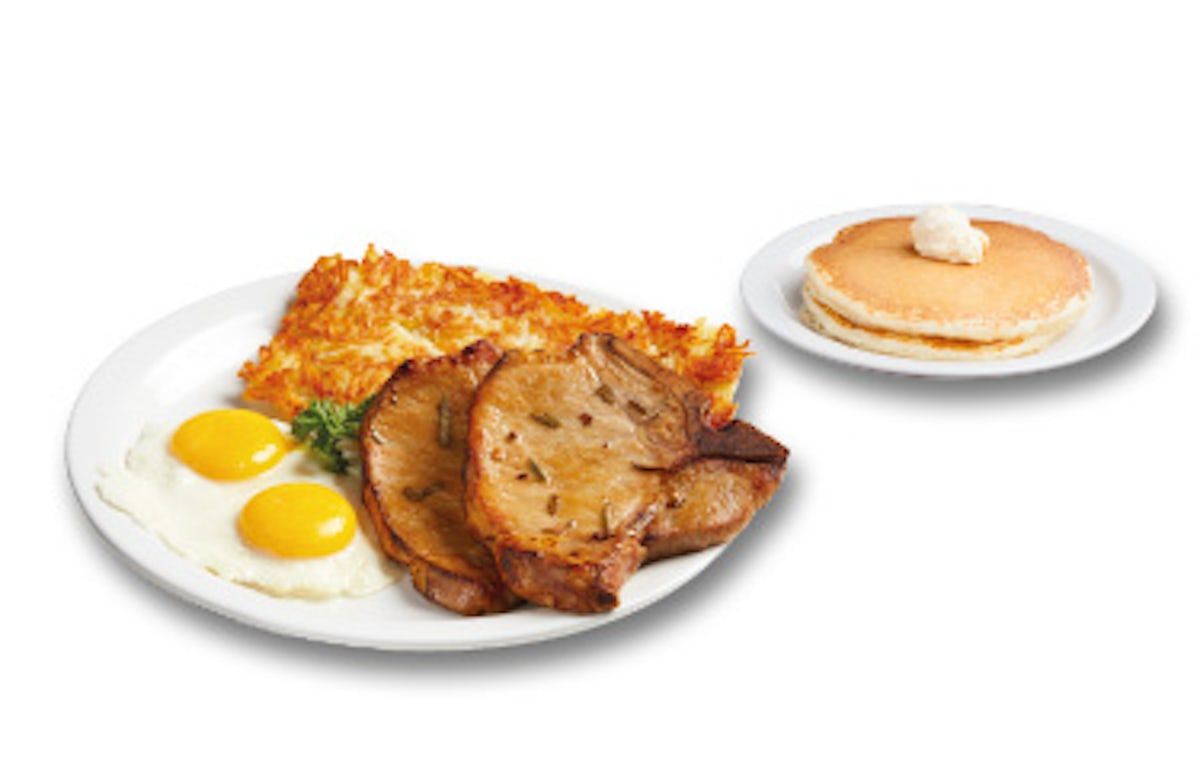 PORK CHOPS and EGGS