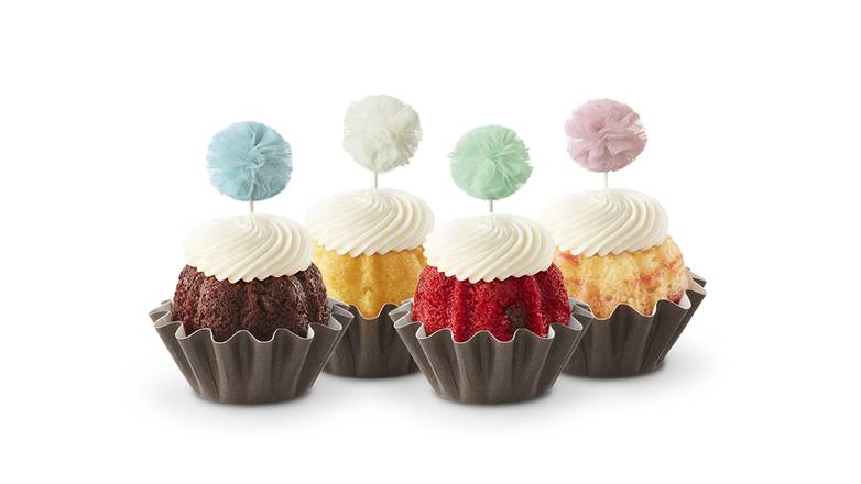 Soft Pastel Pom Poms Bundtinis - Signature Assortment and Toppers