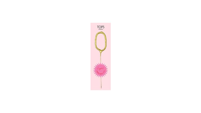 TOPS Malibu "0" Sparkler Candle