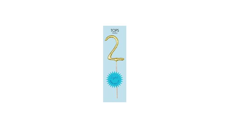 TOPS Malibu "2" Sparkler Candle