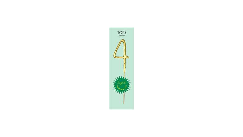 TOPS Malibu "4" Sparkler Candle
