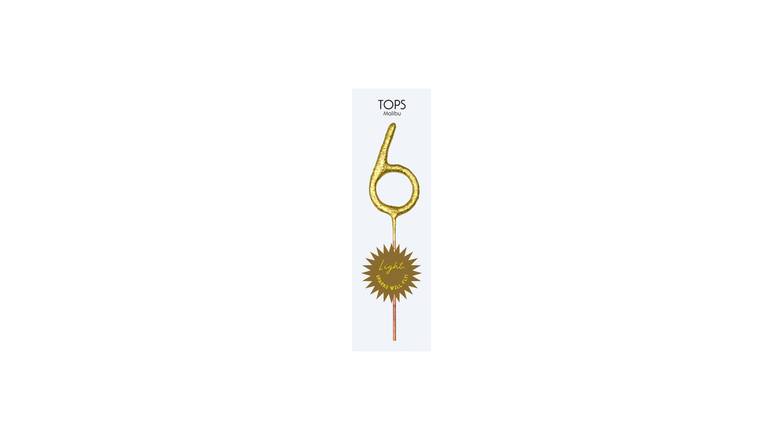 TOPS Malibu "6" Sparkler Candle