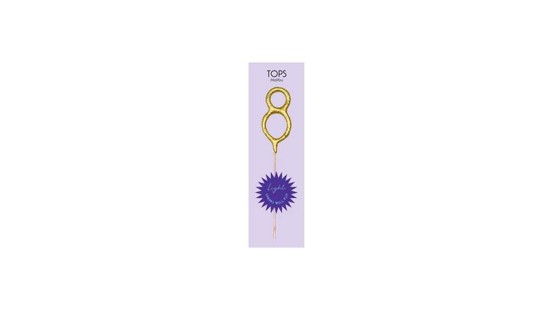 TOPS Malibu "8" Sparkler Candle