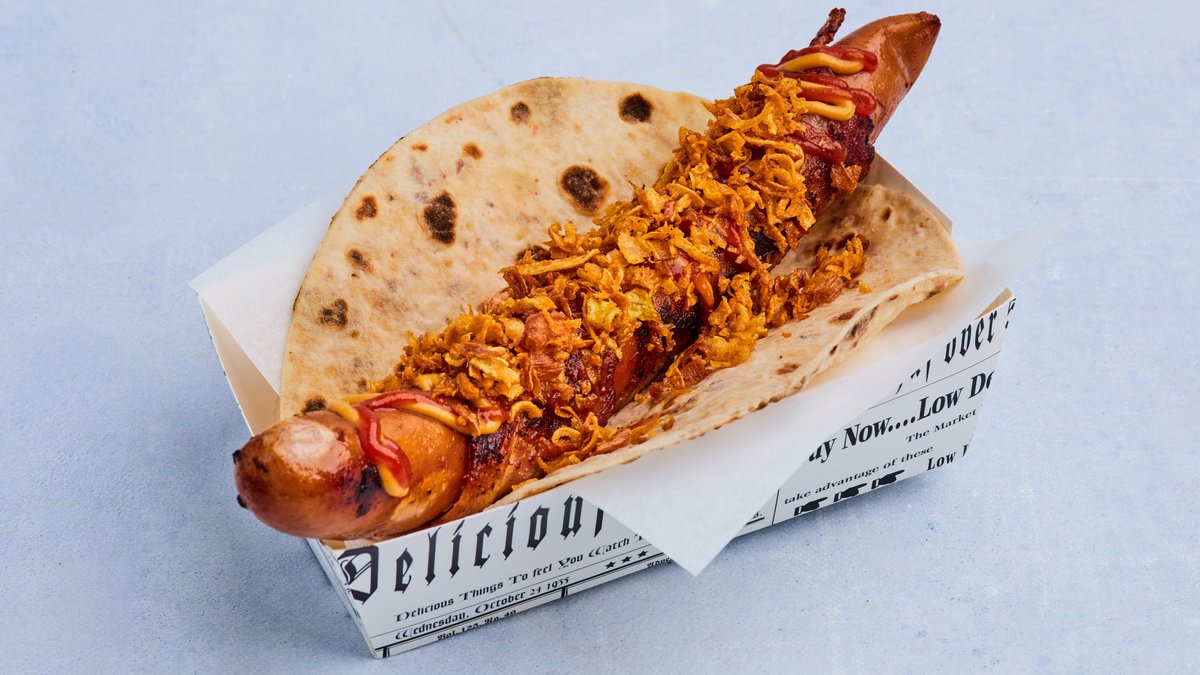 Ostepølse m/ Bacon i Lompe